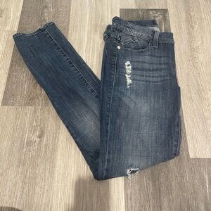 Rock & Republic Midnight Blue Ripped Skinny Jeans